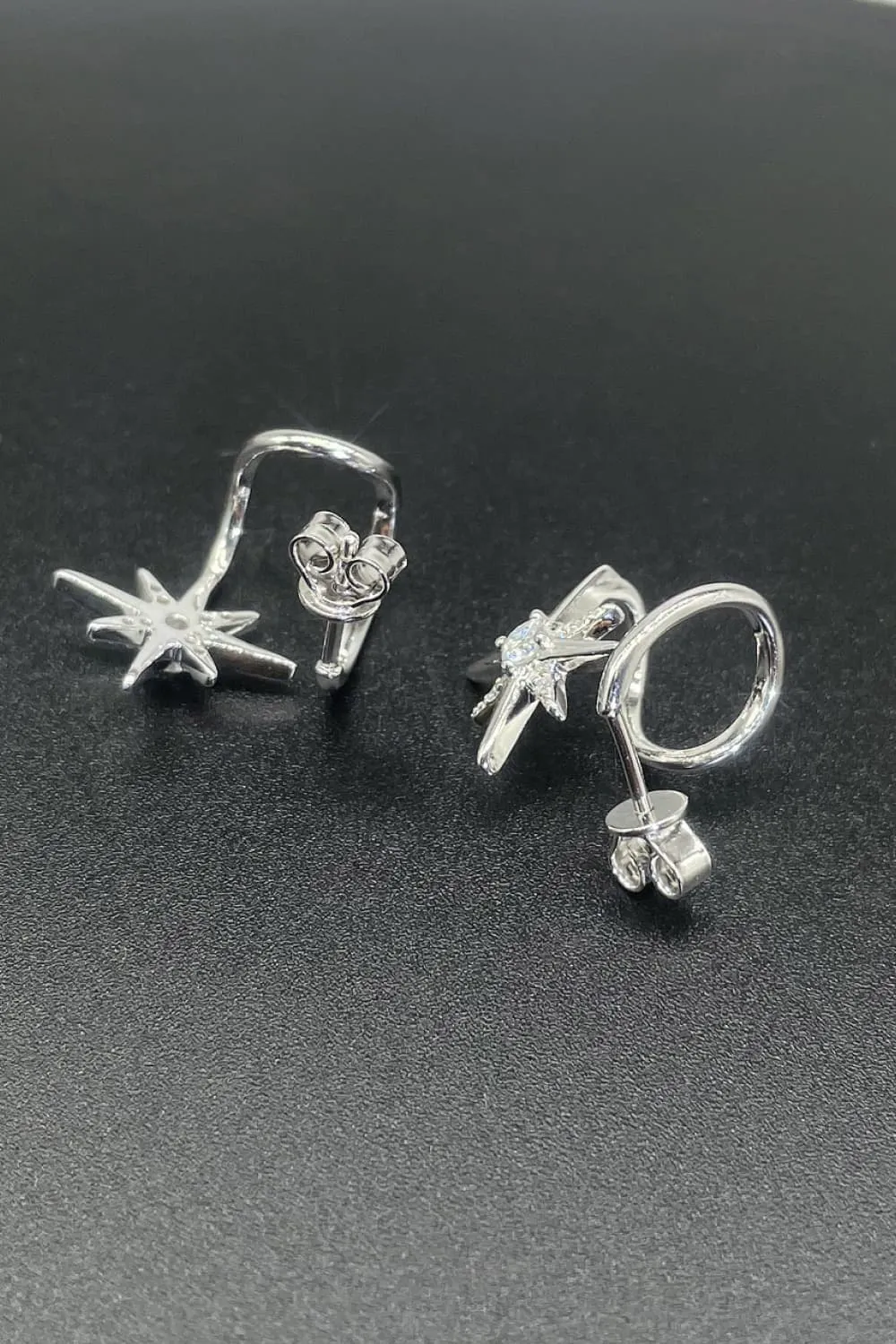 Moissanite Star Rhodium-Plated Earrings sold by Charming Charlie product image thumbnail 5
