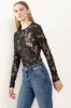 Ces Femme Floral Lace Mesh Bodysuit sold by Charming Charlie