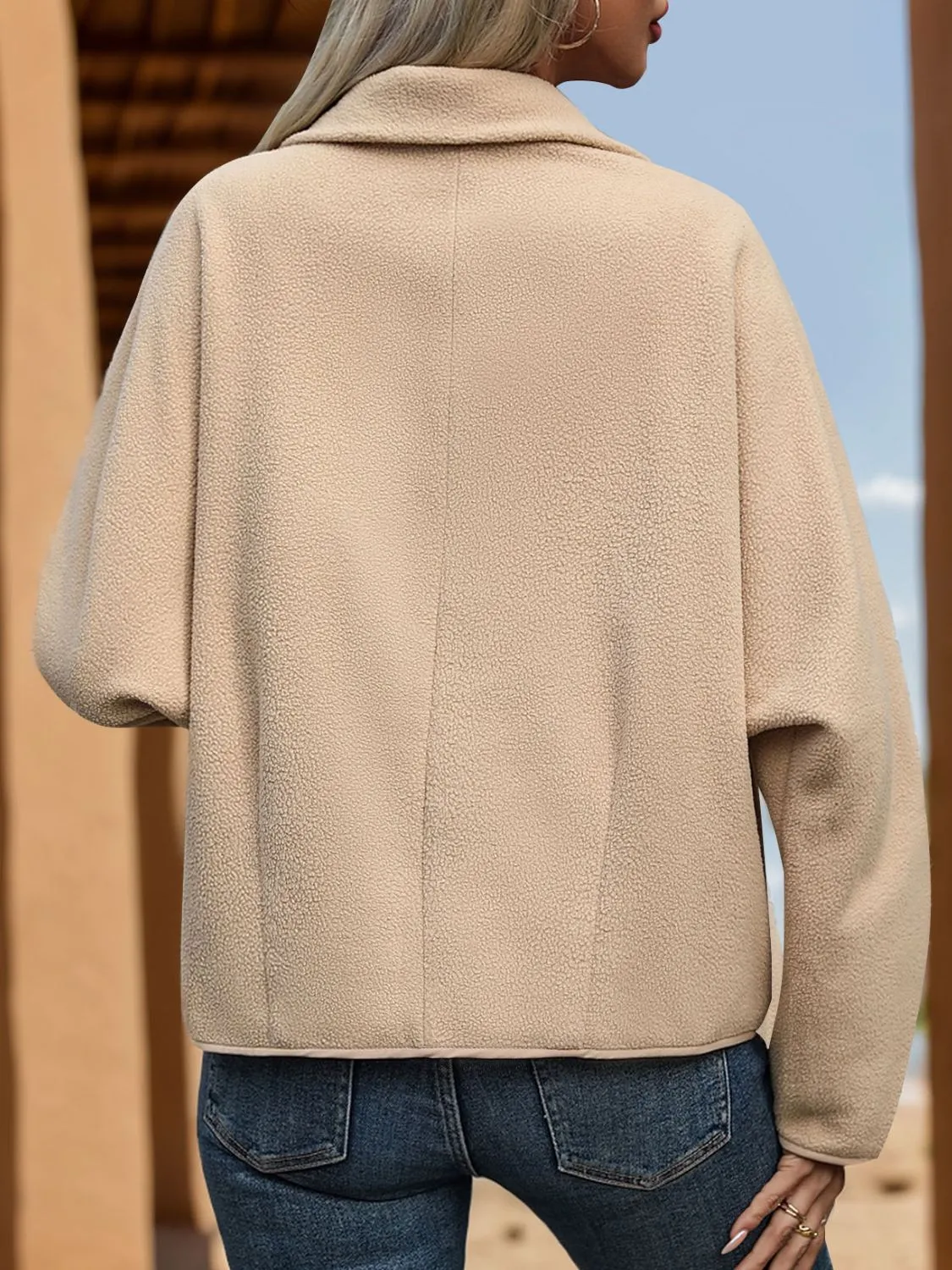 Pocketed Toggle Collared Neck Coat sold by Charming Charlie product image thumbnail 2