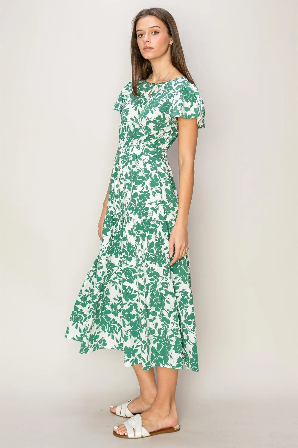 HYFVE Floral Cutout Midi Dress sold by Charming Charlie product image thumbnail 2