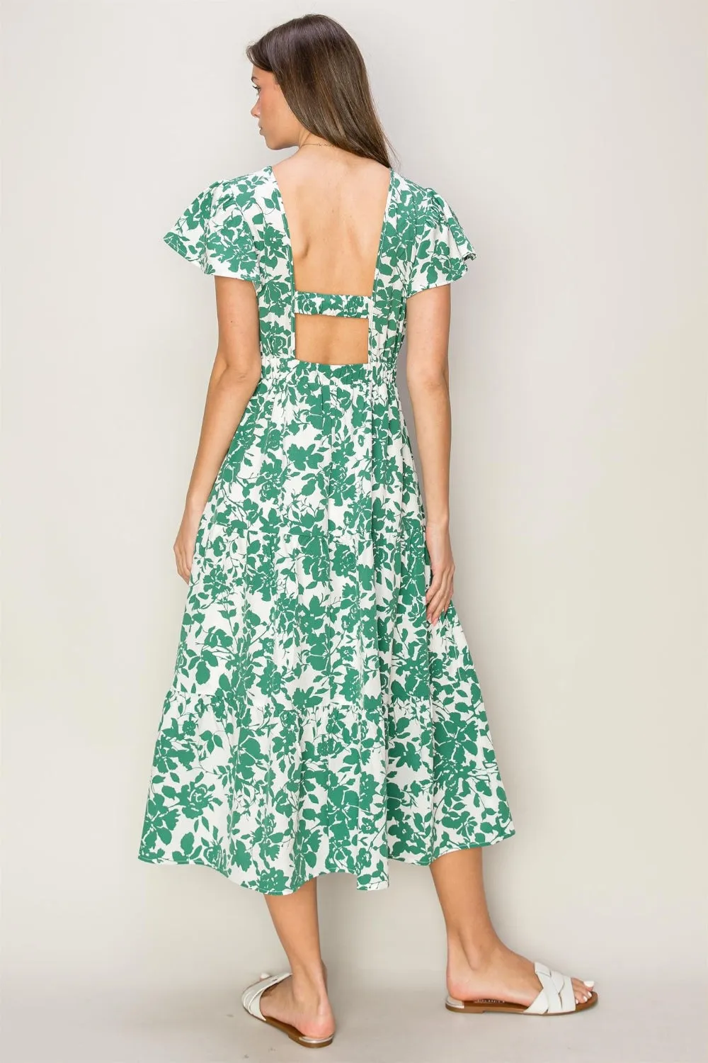 HYFVE Floral Cutout Midi Dress sold by Charming Charlie product image thumbnail 3