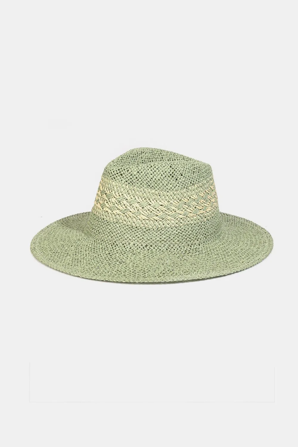 Fame Contrast Wide Brim Straw Hat sold by Charming Charlie