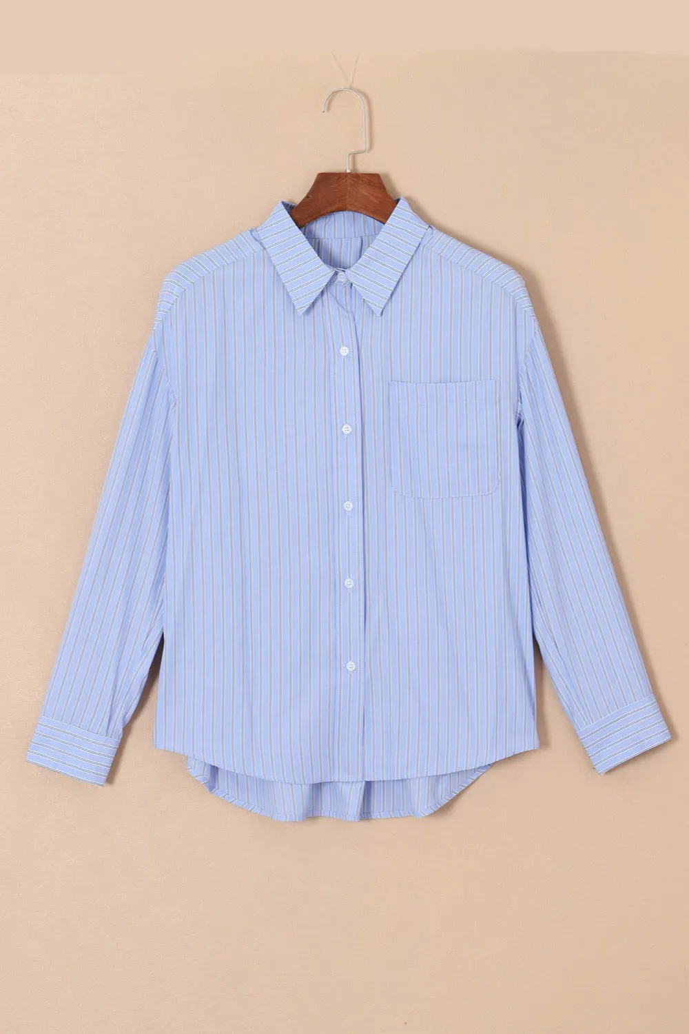 Striped Button Up Long Sleeve Shirt sold by Charming Charlie product image thumbnail 5