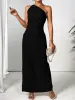 Slit One Shoulder Sleeveless Maxi Dress sold by Charming Charlie