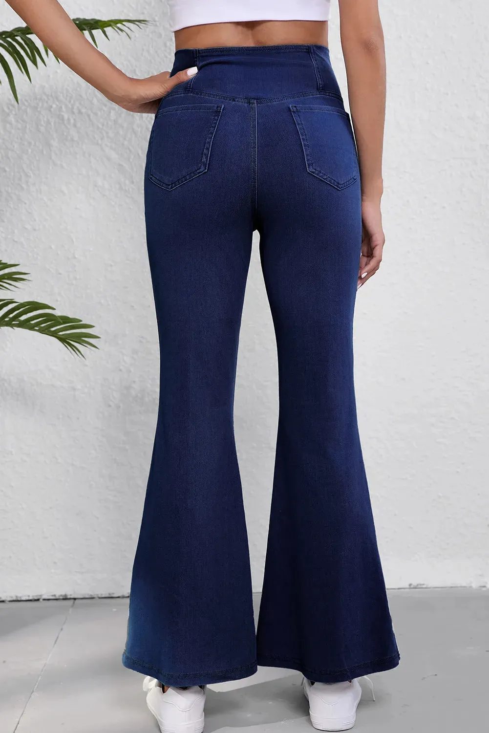 Asymmetric Waist Flare Jeans sold by Charming Charlie product image thumbnail 3