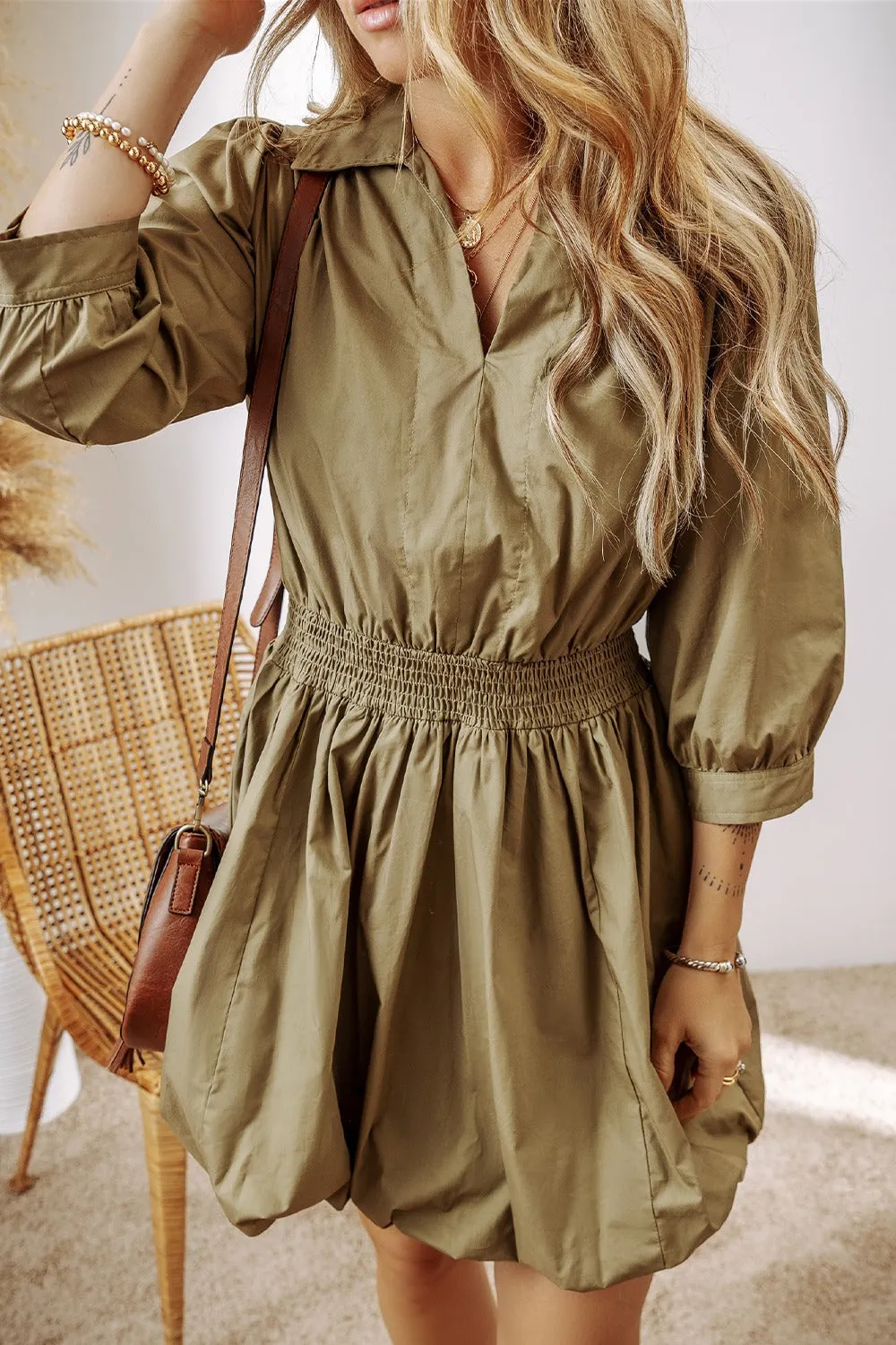 Johnny Collar Three-Quarter Sleeve Dress sold by Charming Charlie product image thumbnail 2