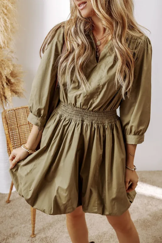 Johnny Collar Three-Quarter Sleeve Dress sold by Charming Charlie