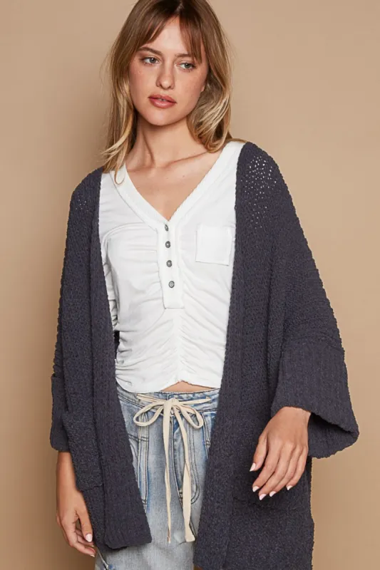 POL Open Front Sweater Cardigan with Pockets sold by Charming Charlie