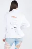 American Bazi Distressed Back Button Down Denim Jacket sold by Charming Charlie