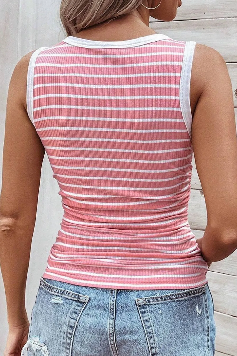 Striped Round Neck Tank sold by Charming Charlie product image thumbnail 3
