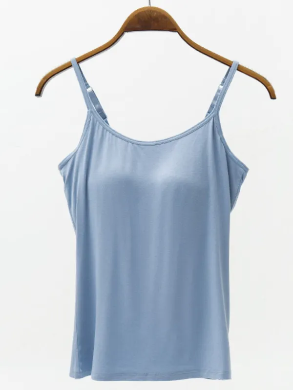 Full Size Adjustable Strap Modal Cami with Bra sold by Charming Charlie