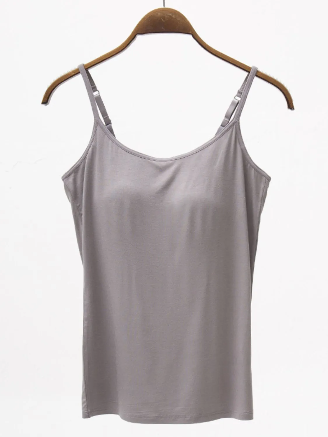 Full Size Adjustable Strap Modal Cami with Bra sold by Charming Charlie product image thumbnail 3