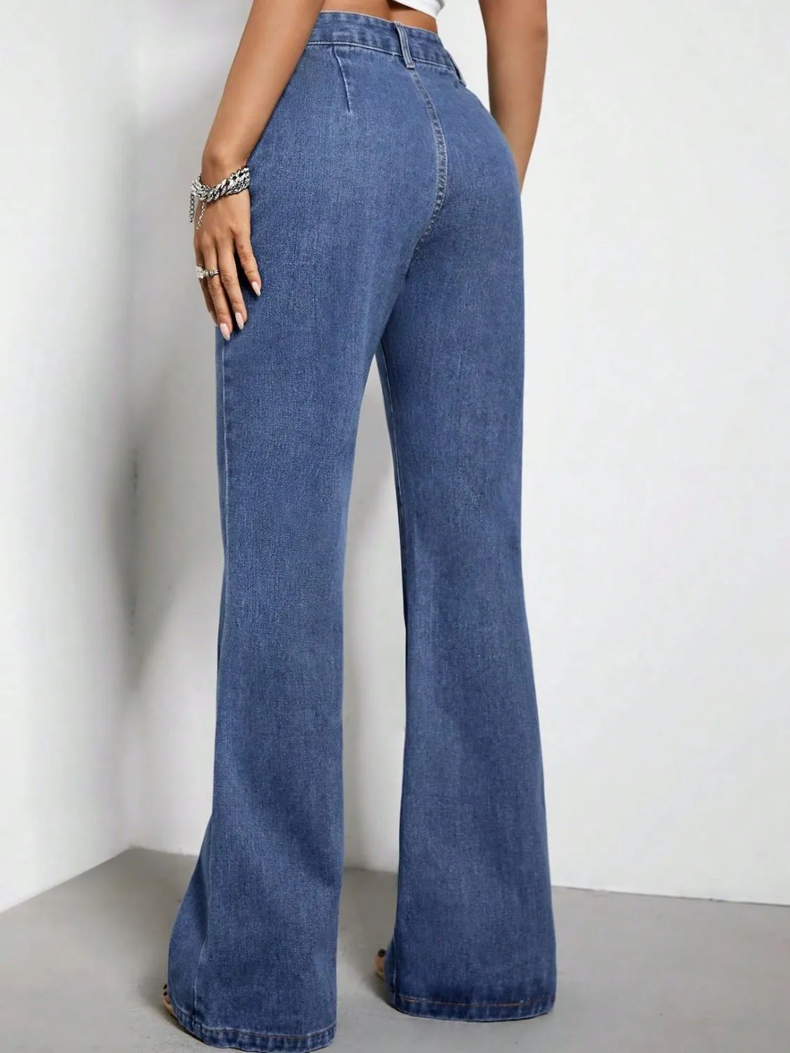 High Waist Bootcut Jeans with Pockets sold by Charming Charlie product image thumbnail 2