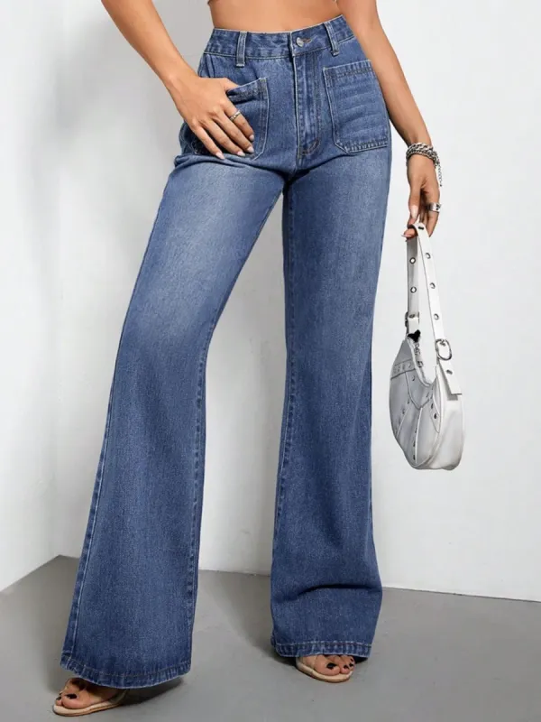 High Waist Bootcut Jeans with Pockets sold by Charming Charlie