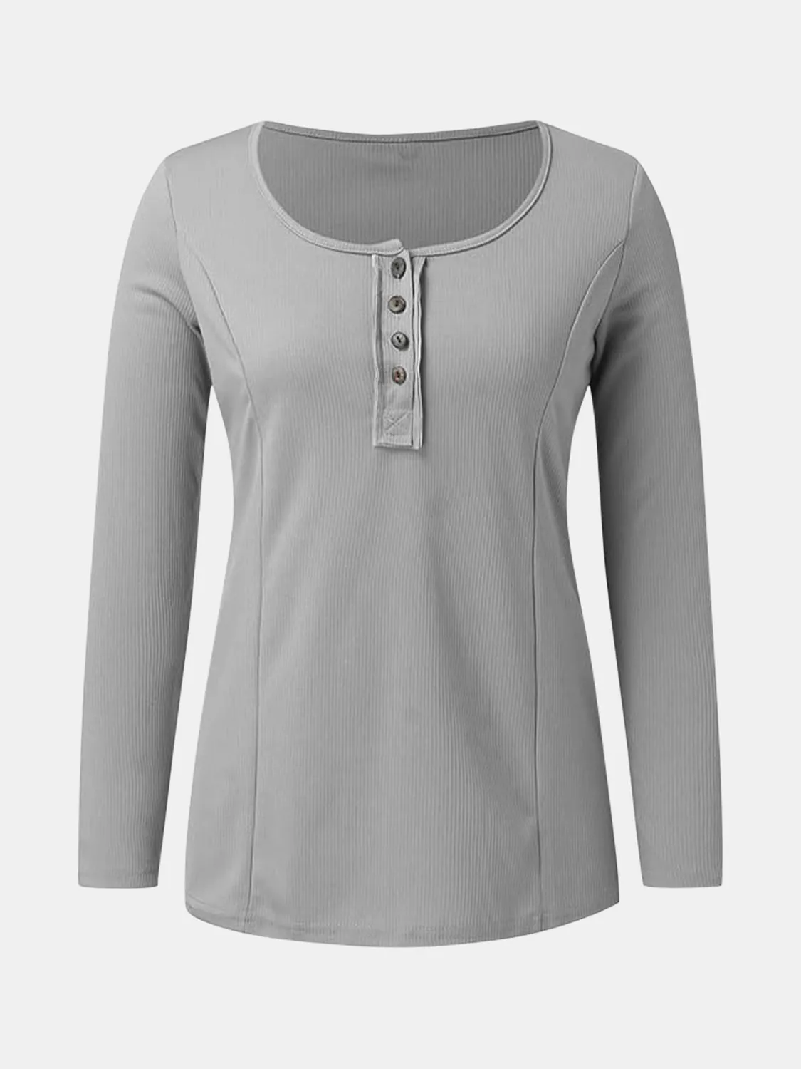 Full Size Scoop Neck Long Sleeve T-Shirt sold by Charming Charlie product image thumbnail 2