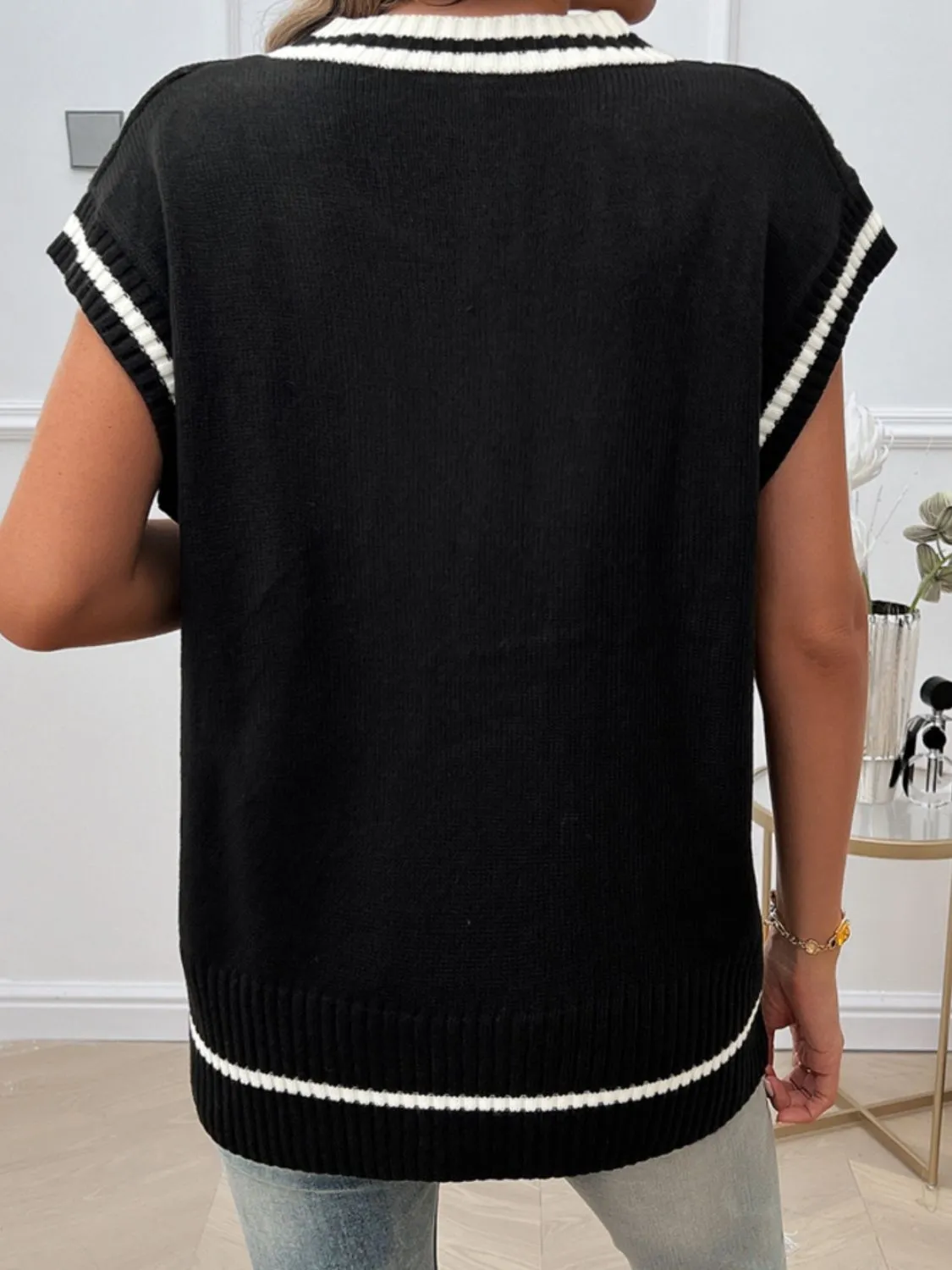 Cable-Knit V-Neck Sweater Vest sold by Charming Charlie product image thumbnail 5