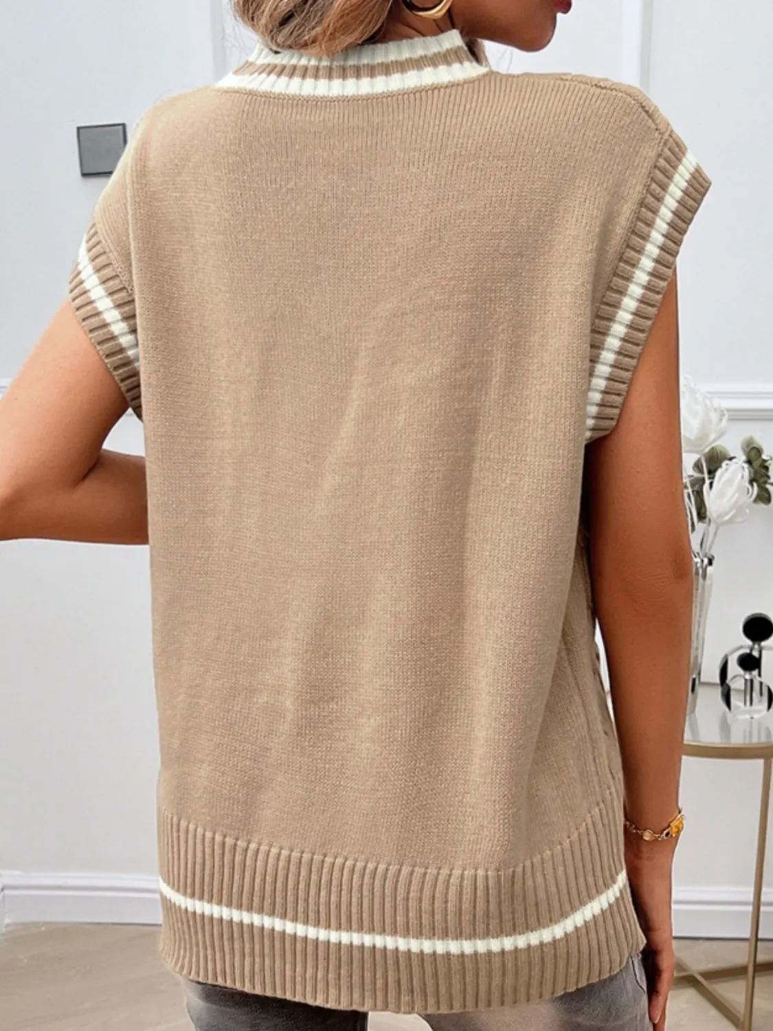 Cable-Knit V-Neck Sweater Vest sold by Charming Charlie product image thumbnail 2