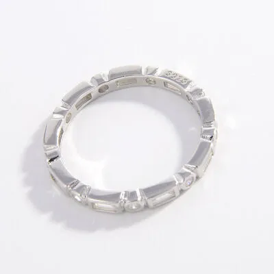 925 Sterling Silver Geometric Shape Zircon Ring sold by Charming Charlie product image thumbnail 3