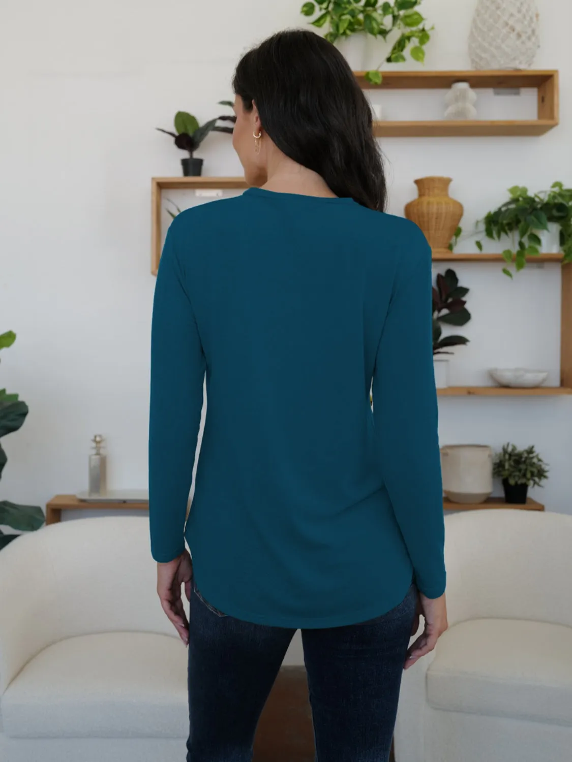 Round Neck Long Sleeve T-Shirt sold by Charming Charlie product image thumbnail 5