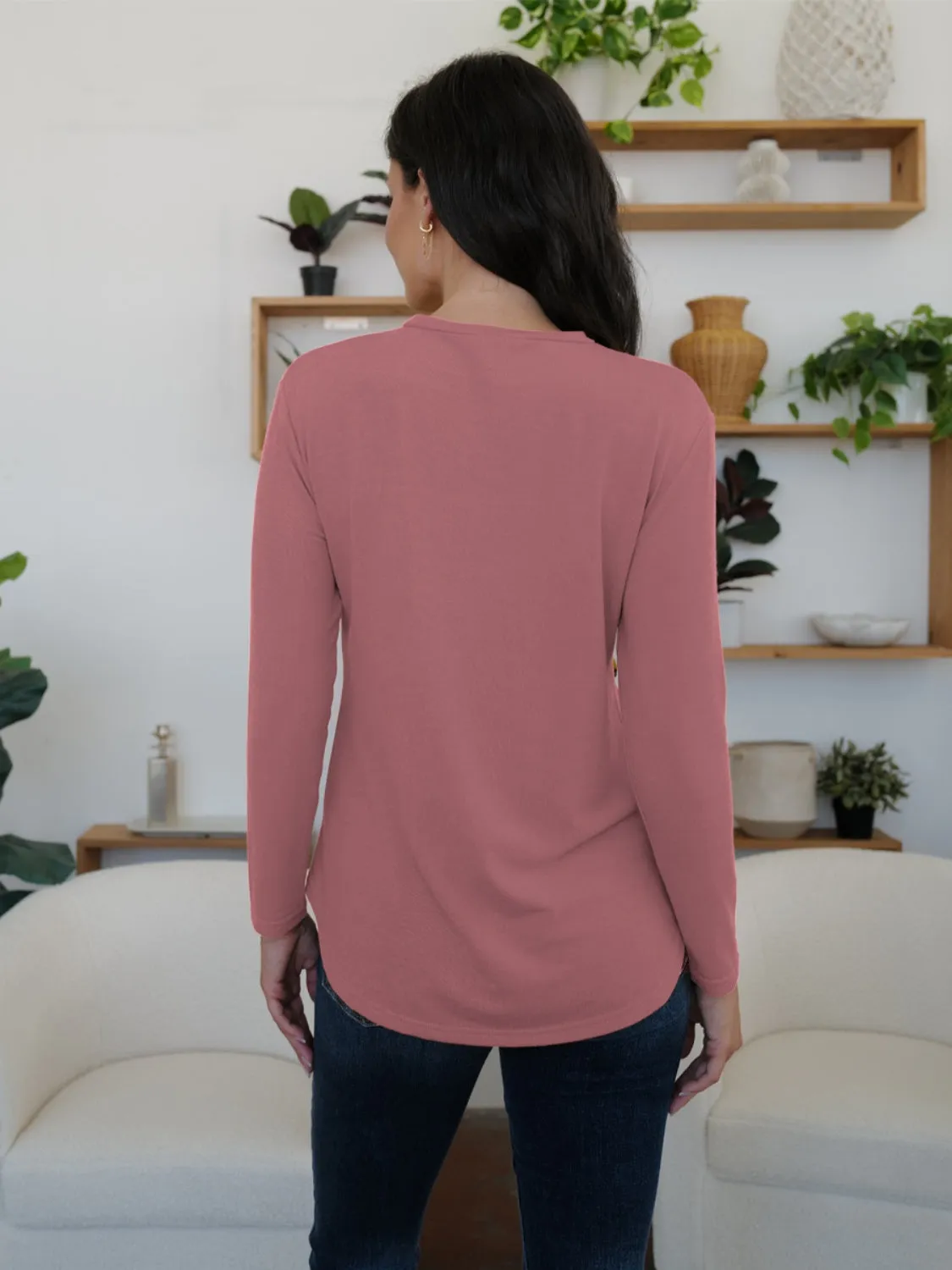 Round Neck Long Sleeve T-Shirt sold by Charming Charlie product image thumbnail 2