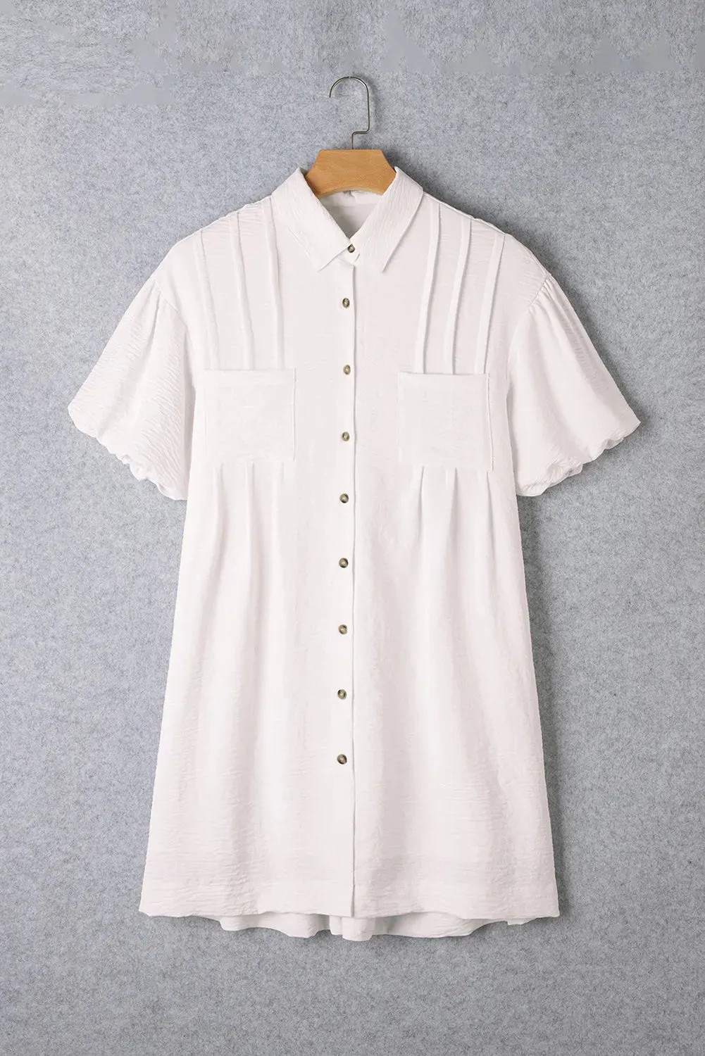 Collared Neck Short Sleeve Mini Dress sold by Charming Charlie