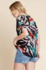 BOMBOM Printed Round Neck Short Sleeve T-Shirt sold by Charming Charlie
