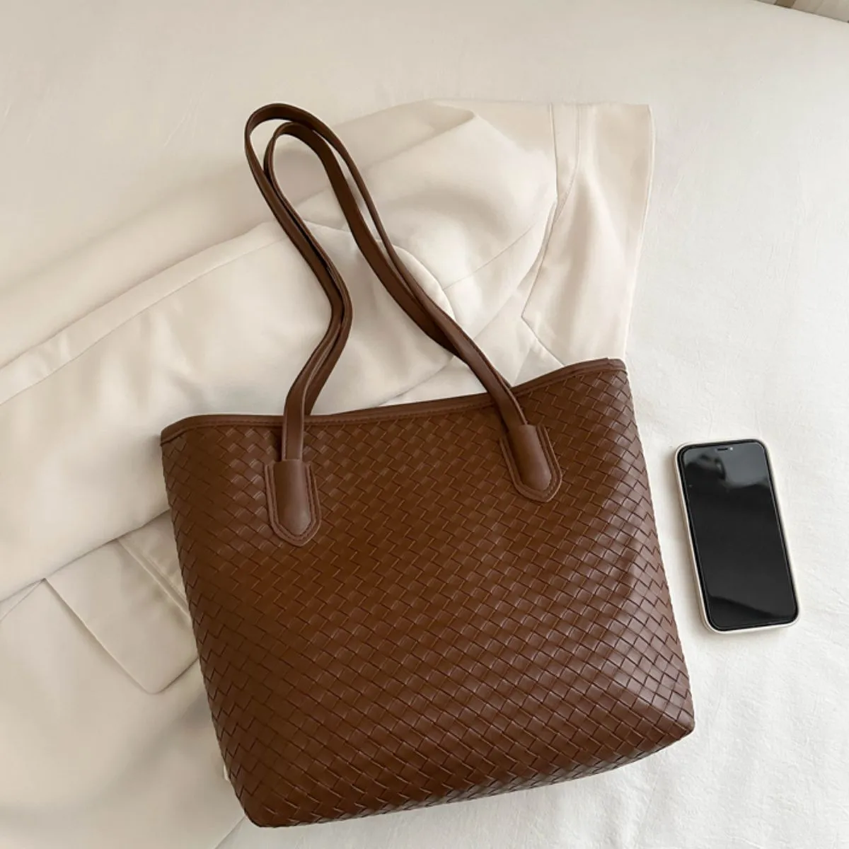 Textured PU Leather Handbag sold by Charming Charlie