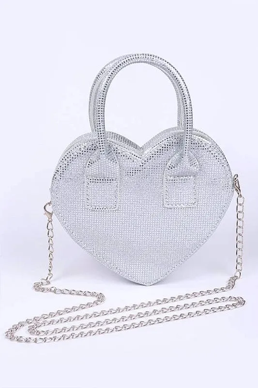 Glitter Top Handle Heart Shape Swing Bag sold by Charming Charlie product image thumbnail 4