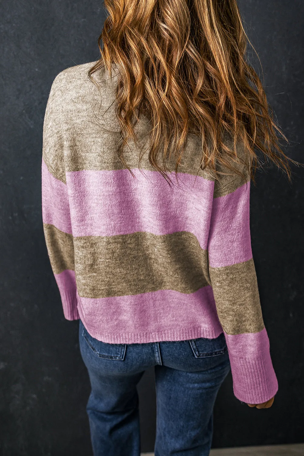Color Block Round Neck Long Sleeve Sweater sold by Charming Charlie product image thumbnail 4