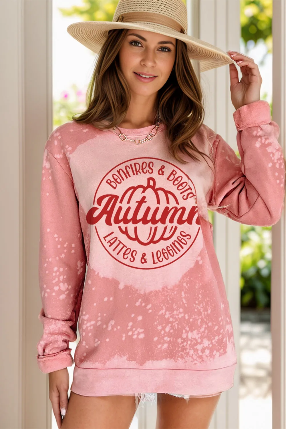Letter Graphic Long Sleeve Sweatshirt sold by Charming Charlie