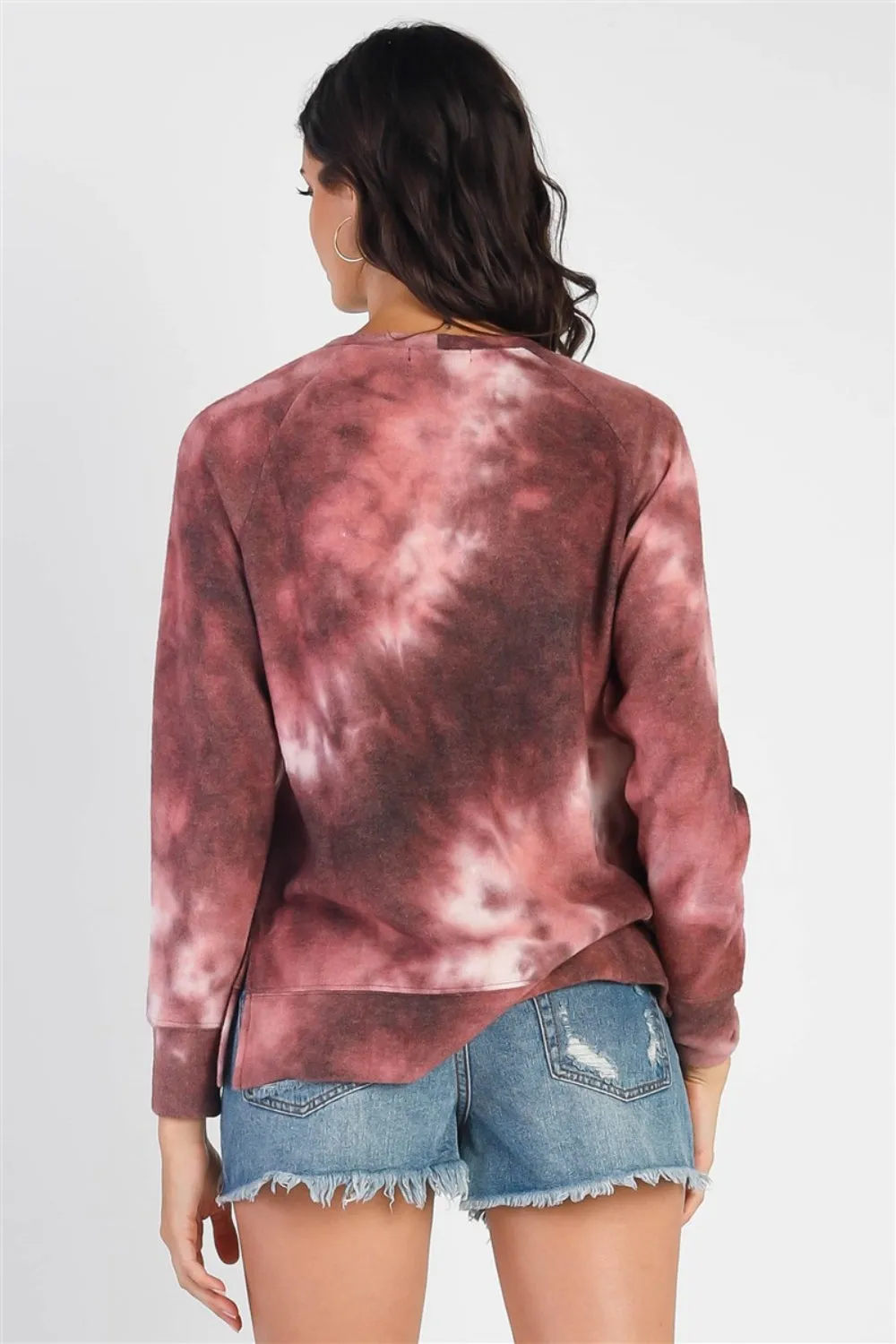 Cherish Apparel Tie-Dye Round Neck Long Sleeve Sweatshirt sold by Charming Charlie product image thumbnail 2