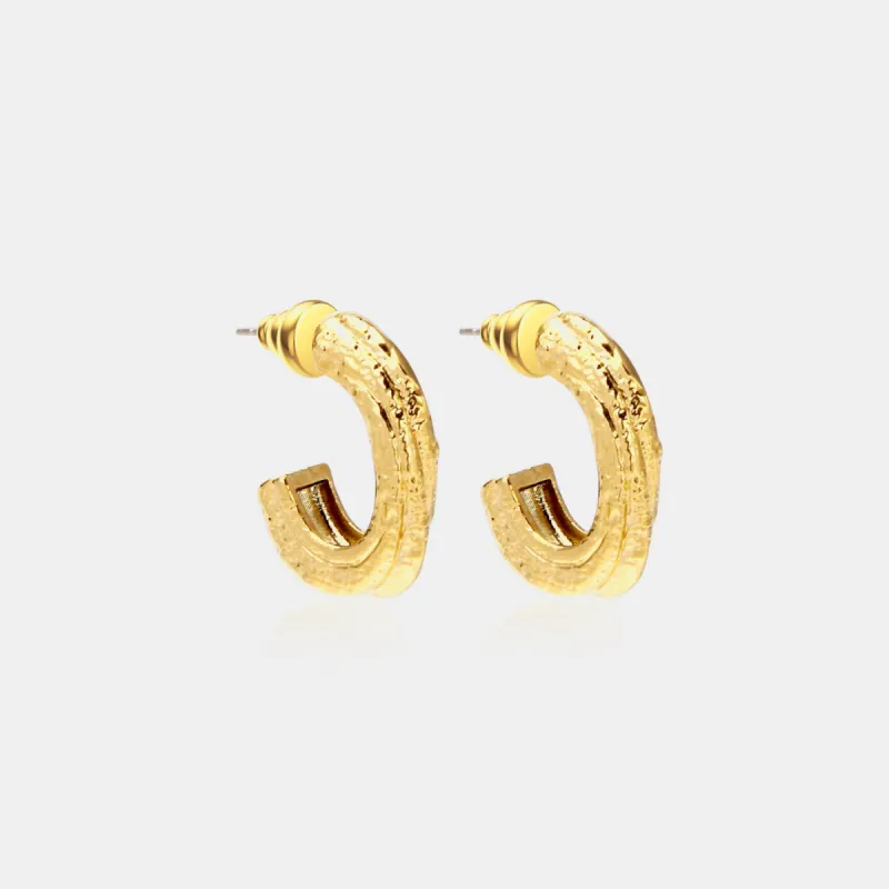 Gold-Plated C-Hoop Earrings sold by Charming Charlie