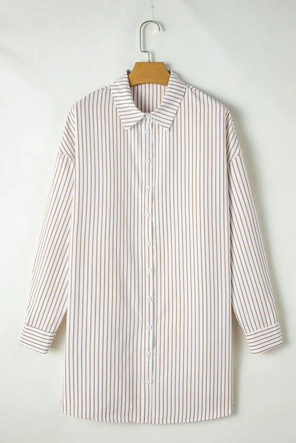 Striped Long Sleeve Mini Shirt Dress sold by Charming Charlie product image thumbnail 3