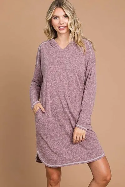Culture Code Full Size Hooded Long Sleeve Sweater Dress sold by Charming Charlie product image thumbnail 4