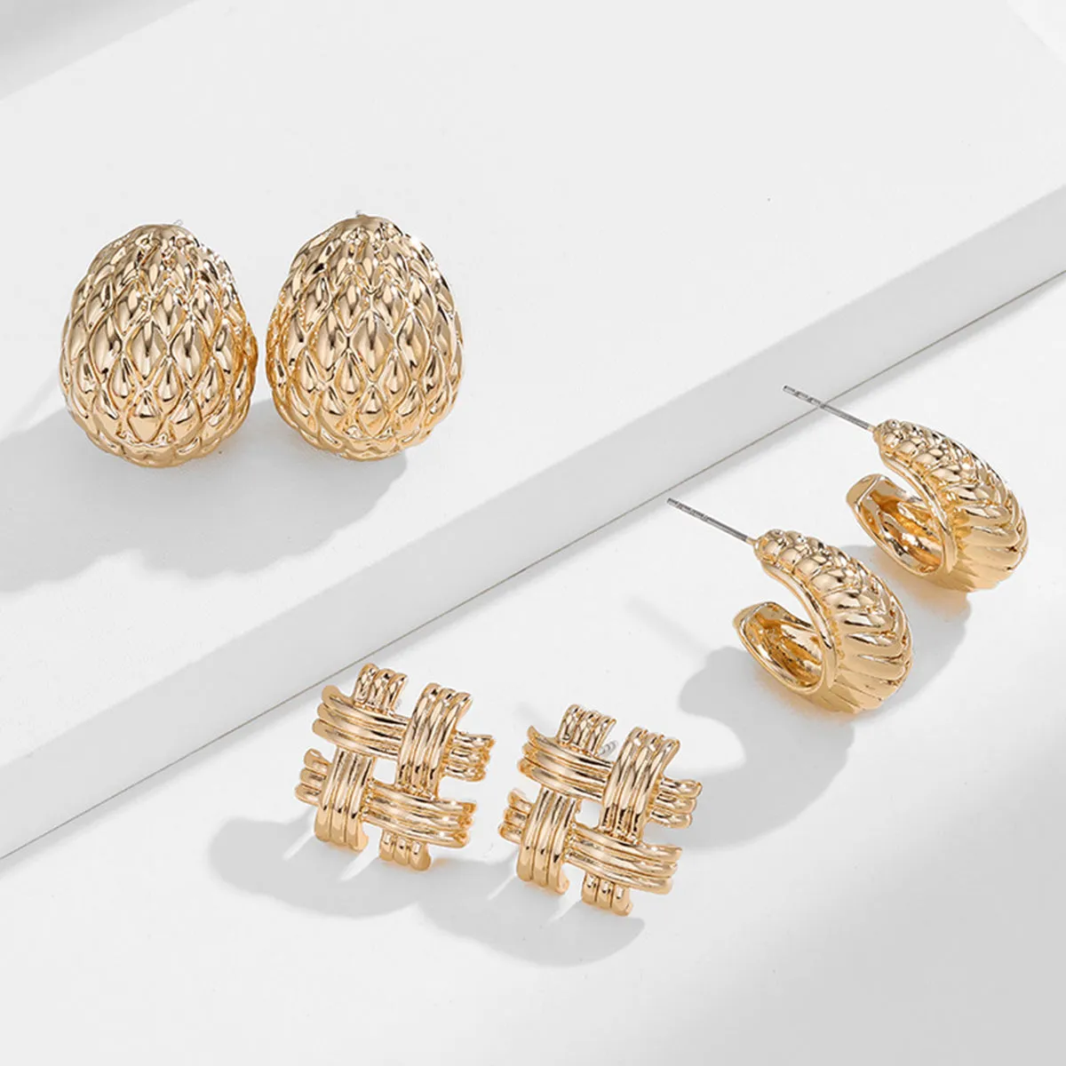 Gold-Plated Stud Earrings sold by Charming Charlie