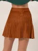 HYFVE High Waist Knit Pleated Flare Mini Skirt sold by Charming Charlie
