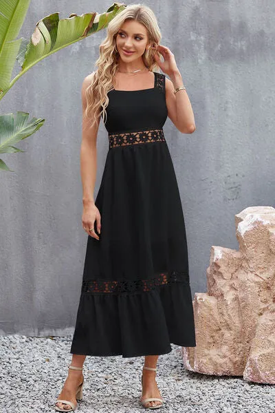 Flower Crochet Wide Strap Midi Dress sold by Charming Charlie product image thumbnail 5