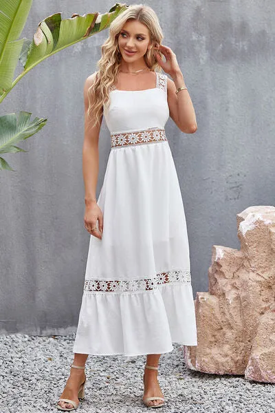 Flower Crochet Wide Strap Midi Dress sold by Charming Charlie product image thumbnail 3