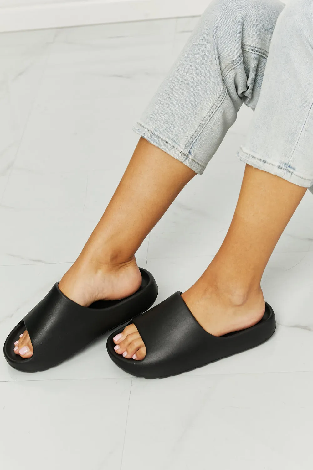 NOOK JOI In My Comfort Zone Slides in Black sold by Charming Charlie product image thumbnail 3