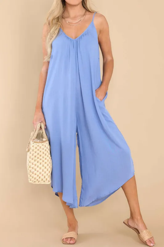 Pocketed Spaghetti Strap V-Neck Jumpsuit sold by Charming Charlie