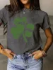 Full Size Lucky Clover Round Neck Short Sleeve T-Shirt sold by Charming Charlie