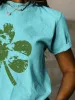 Full Size Lucky Clover Round Neck Short Sleeve T-Shirt sold by Charming Charlie