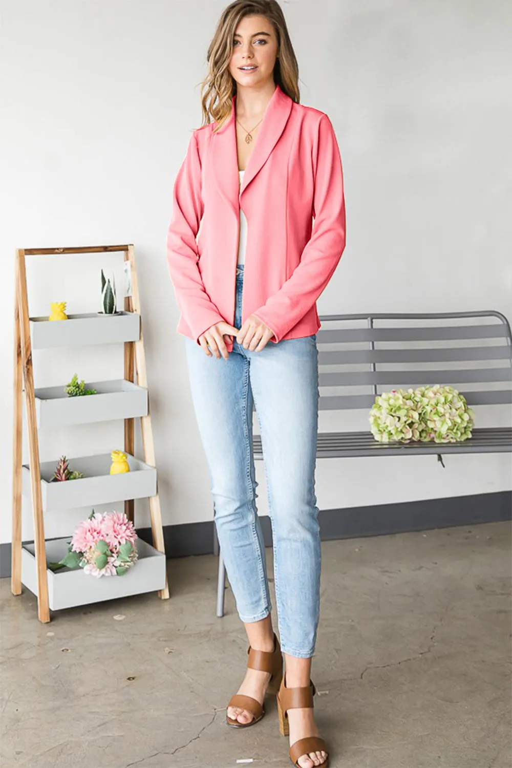 Heimish Open Front Long Sleeve Blazer sold by Charming Charlie product image thumbnail 3