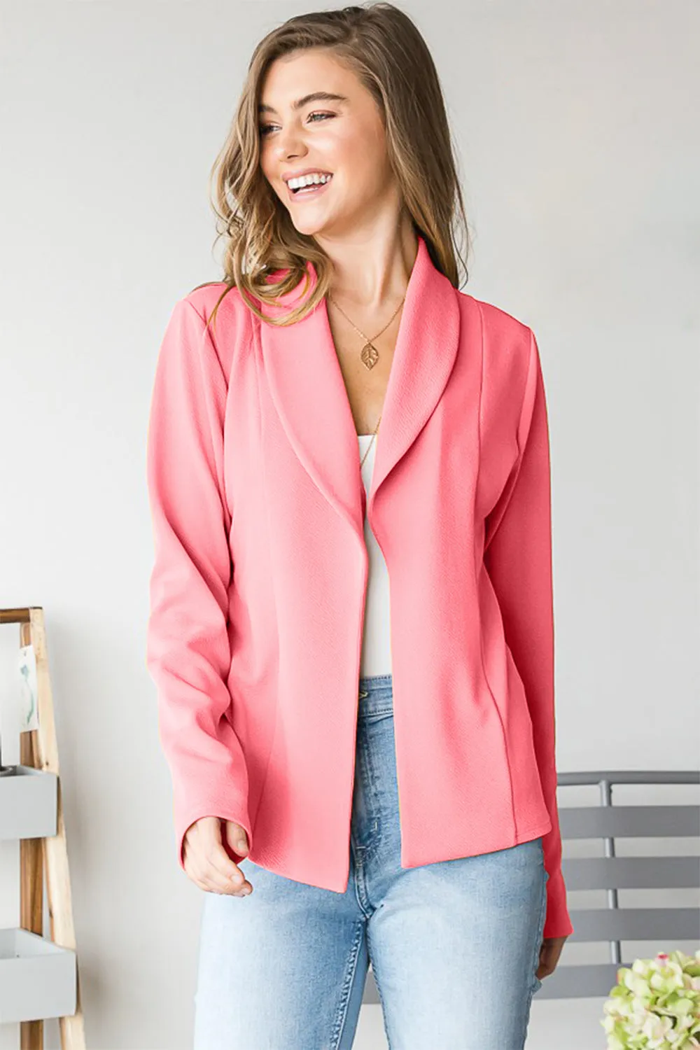 Heimish Open Front Long Sleeve Blazer sold by Charming Charlie product image thumbnail 2