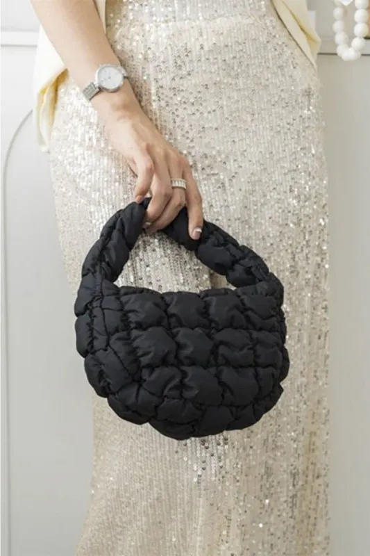 Zenana Quilted Micro Puffy Handbag sold by Charming Charlie