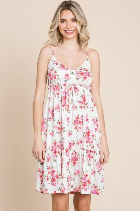 Culture Code Full Size Floral Frill Cami Dress sold by Charming Charlie