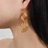 Titanium Steel Multi-Layered Round Shape Earrings sold by Charming Charlie