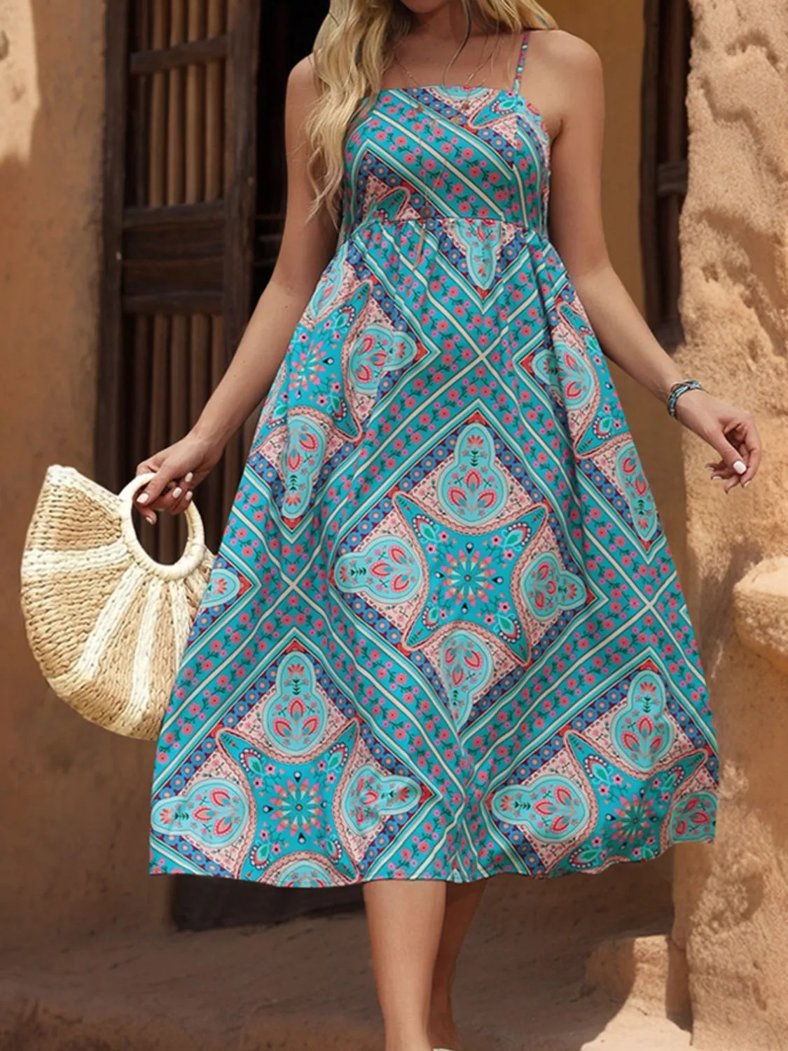 Printed Spaghetti Strap Midi Dress sold by Charming Charlie product image thumbnail 3