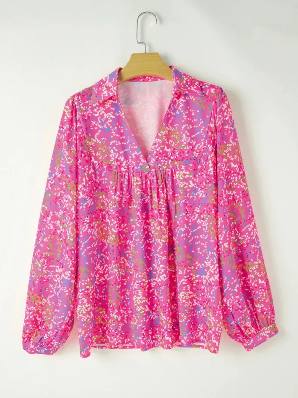 Printed Long Sleeve Blouse sold by Charming Charlie
