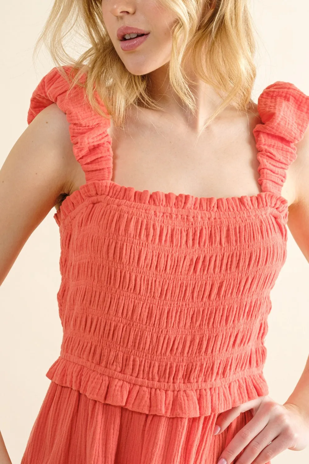 And The Why Smocked Ruffled Tiered Dress sold by Charming Charlie product image thumbnail 4